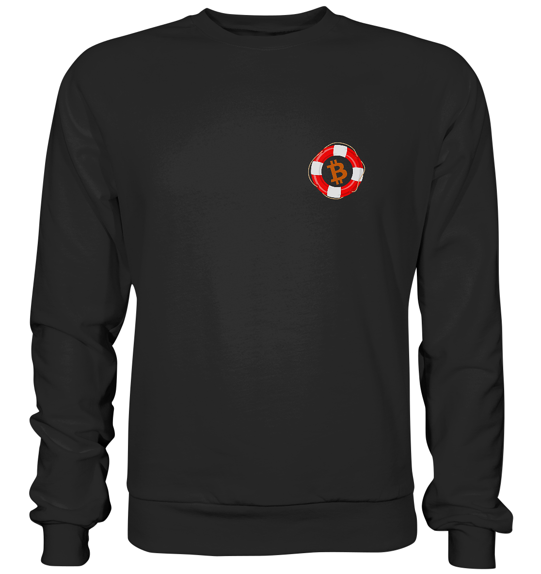 Minimalistisch Rettungsring Bitcoin - Premium Sweatshirt