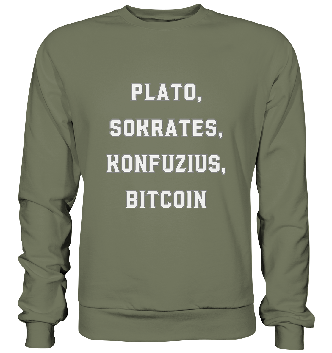 PLATO, SOKRATES, KONFUZIUS, BITCOIN - Premium Sweatshirt