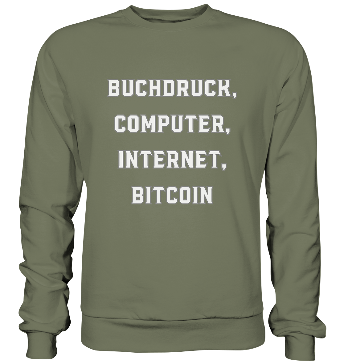Buchdruck, Computer, Internet, Bitcoin - Premium Sweatshirt