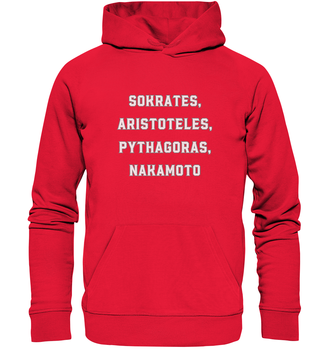 SOKRATES, ARISTOTELES, PHYTHAGORAS, NAKAMOTO - Premium Unisex Hoodie