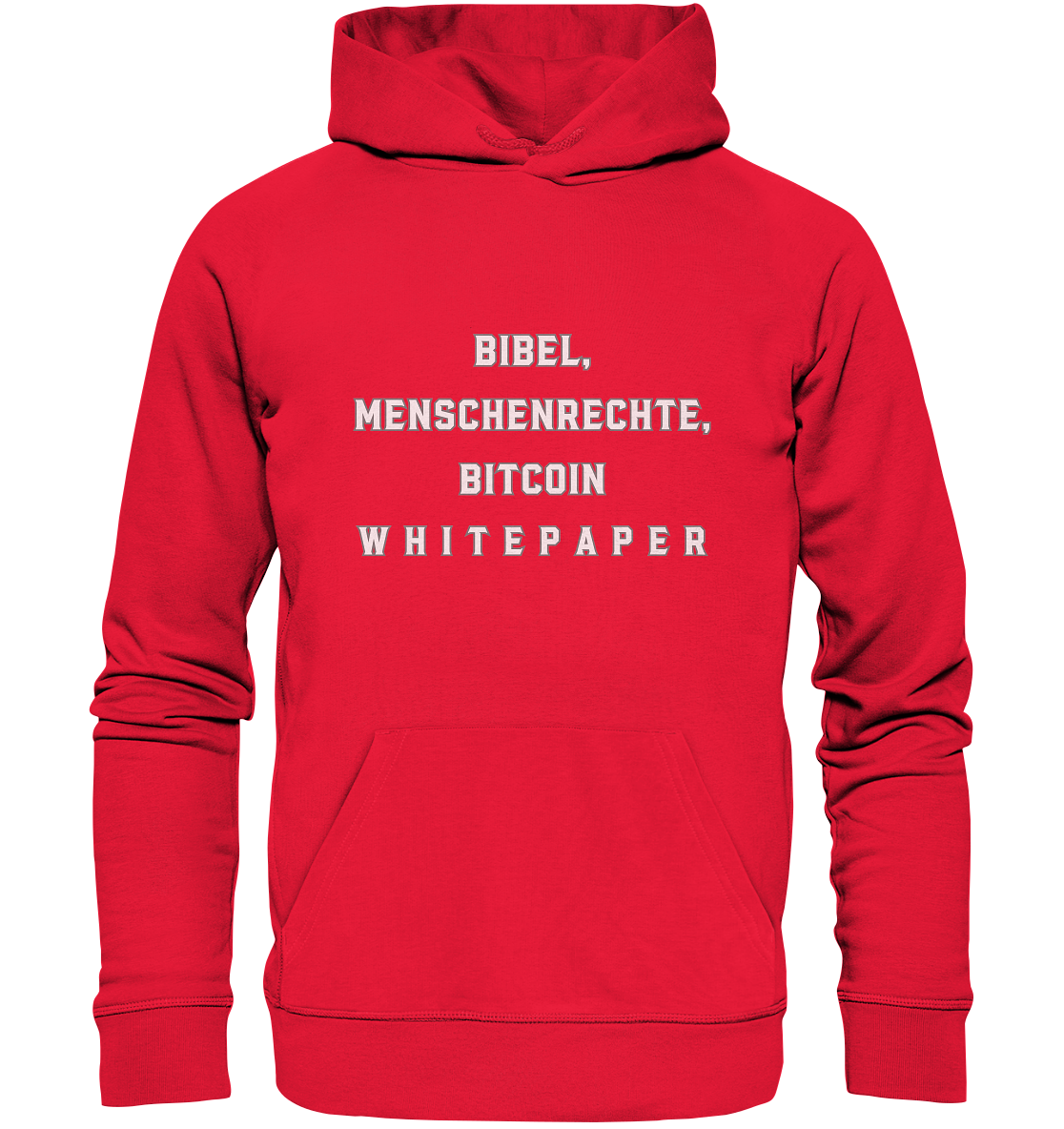 BIBEL, MENSCHENRECHTE, BITCOIN W H I T E P A P E R - Premium Unisex Hoodie