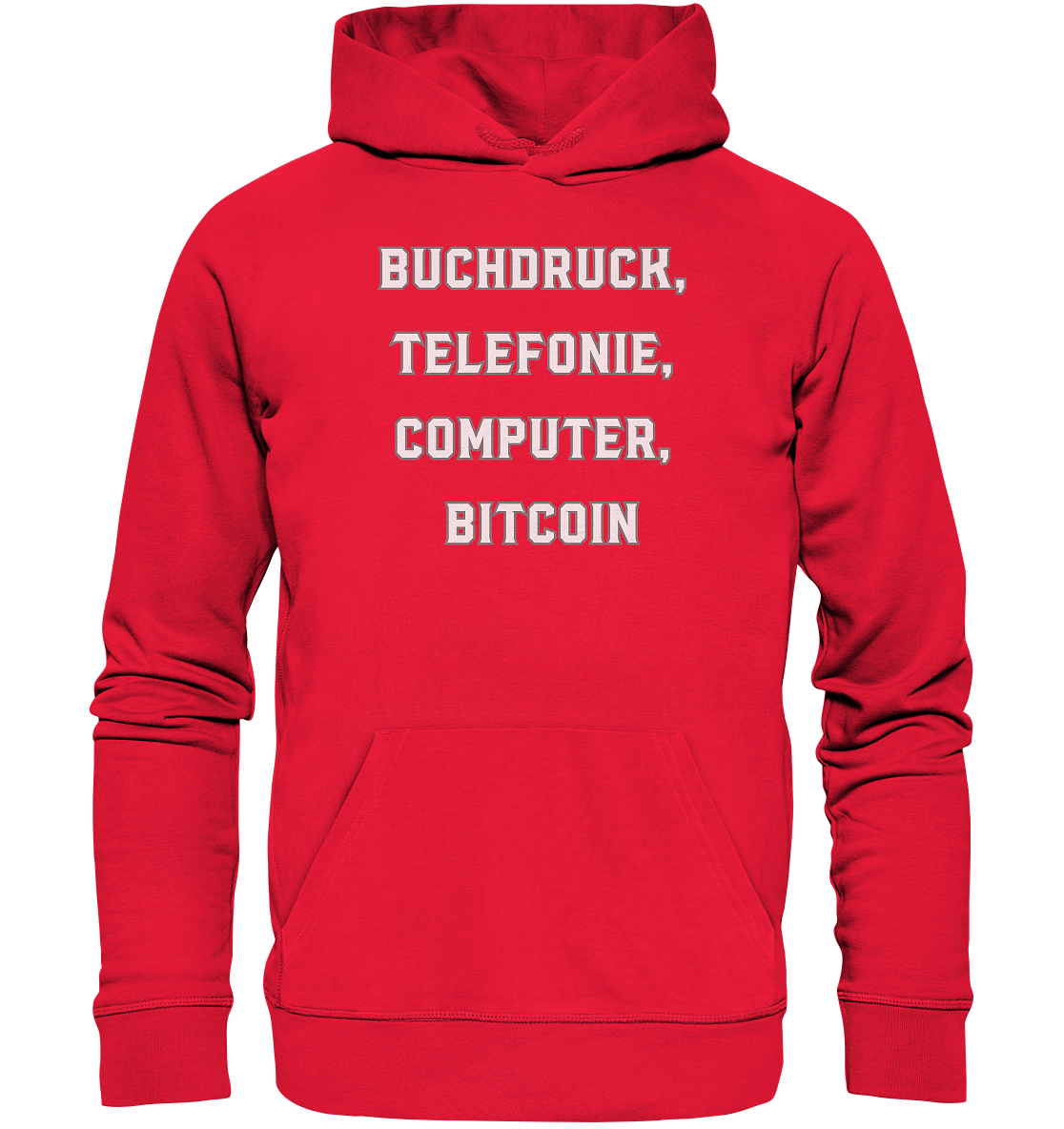 Buchdruck, Telefonie, Computer, Bitcoin - Premium Unisex Hoodie
