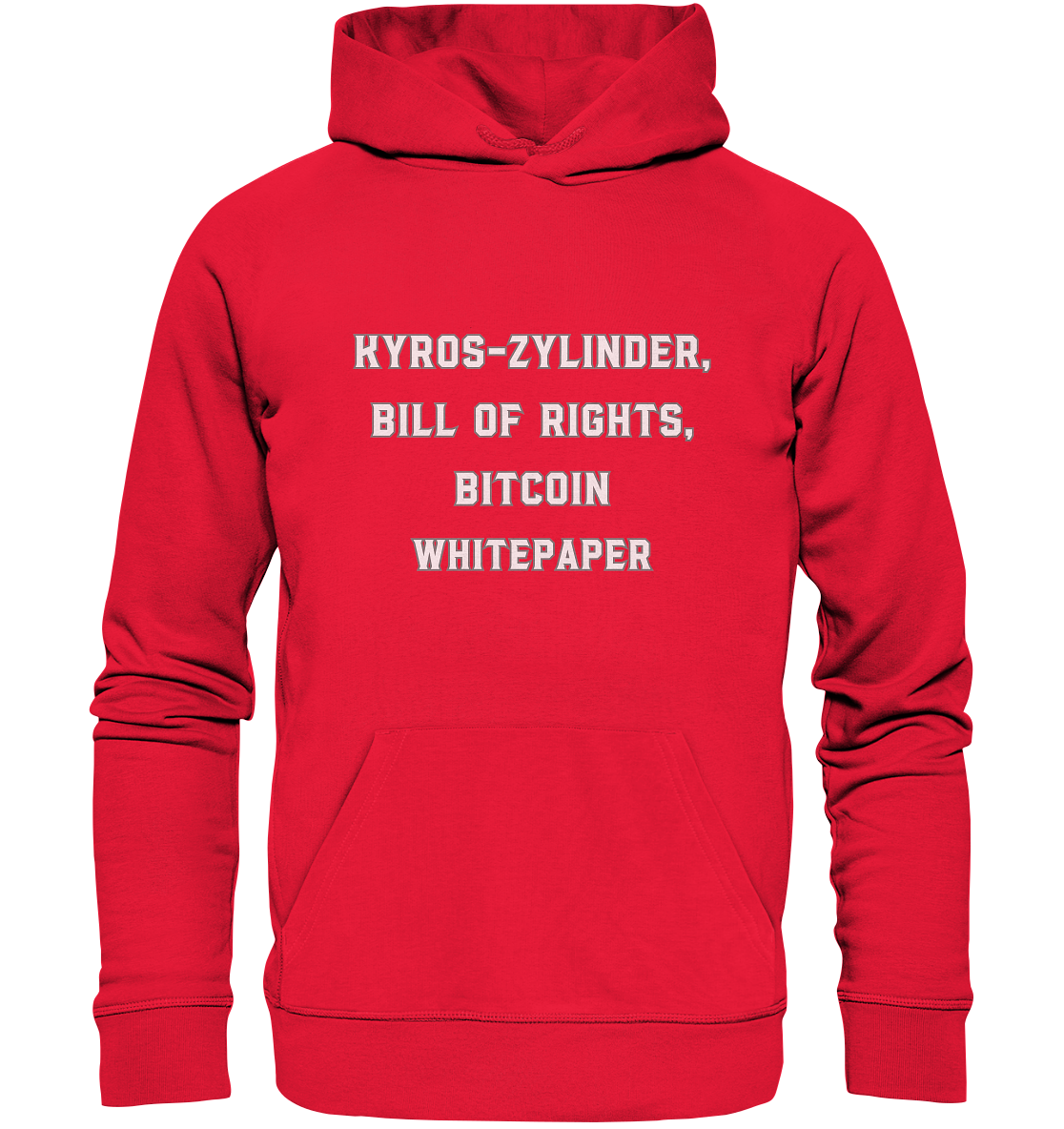 KYROS-ZYLINDER, BILL OF RIGHTS, BITCOIN WHITEPAPER - Premium Unisex Hoodie
