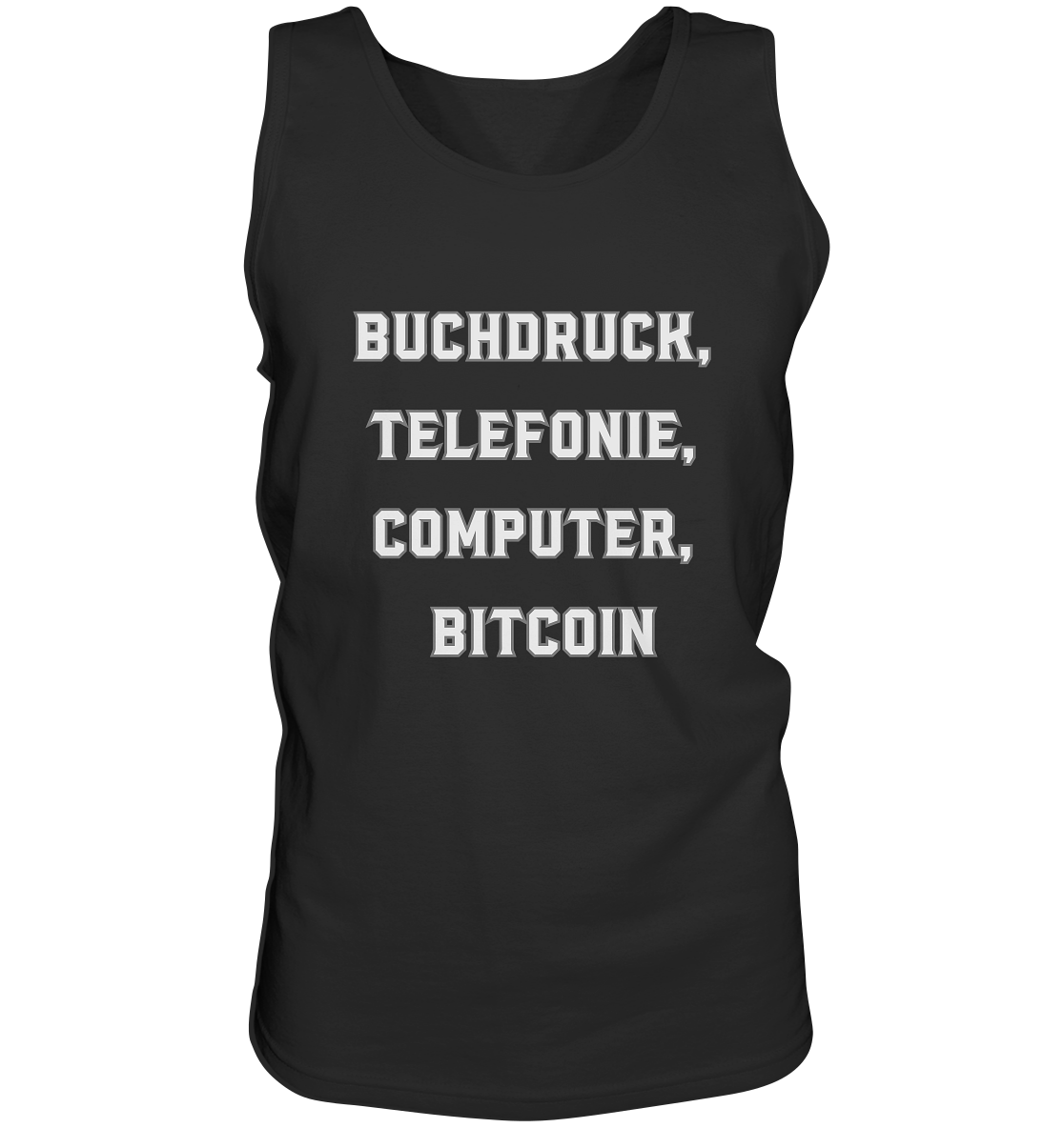 Buchdruck, Telefonie, Computer, Bitcoin - Tank-Top