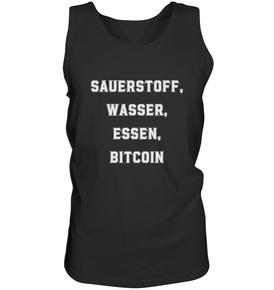 SAUERSTOFF, WASSER, ESSEN, BITCOIN - Tank-Top
