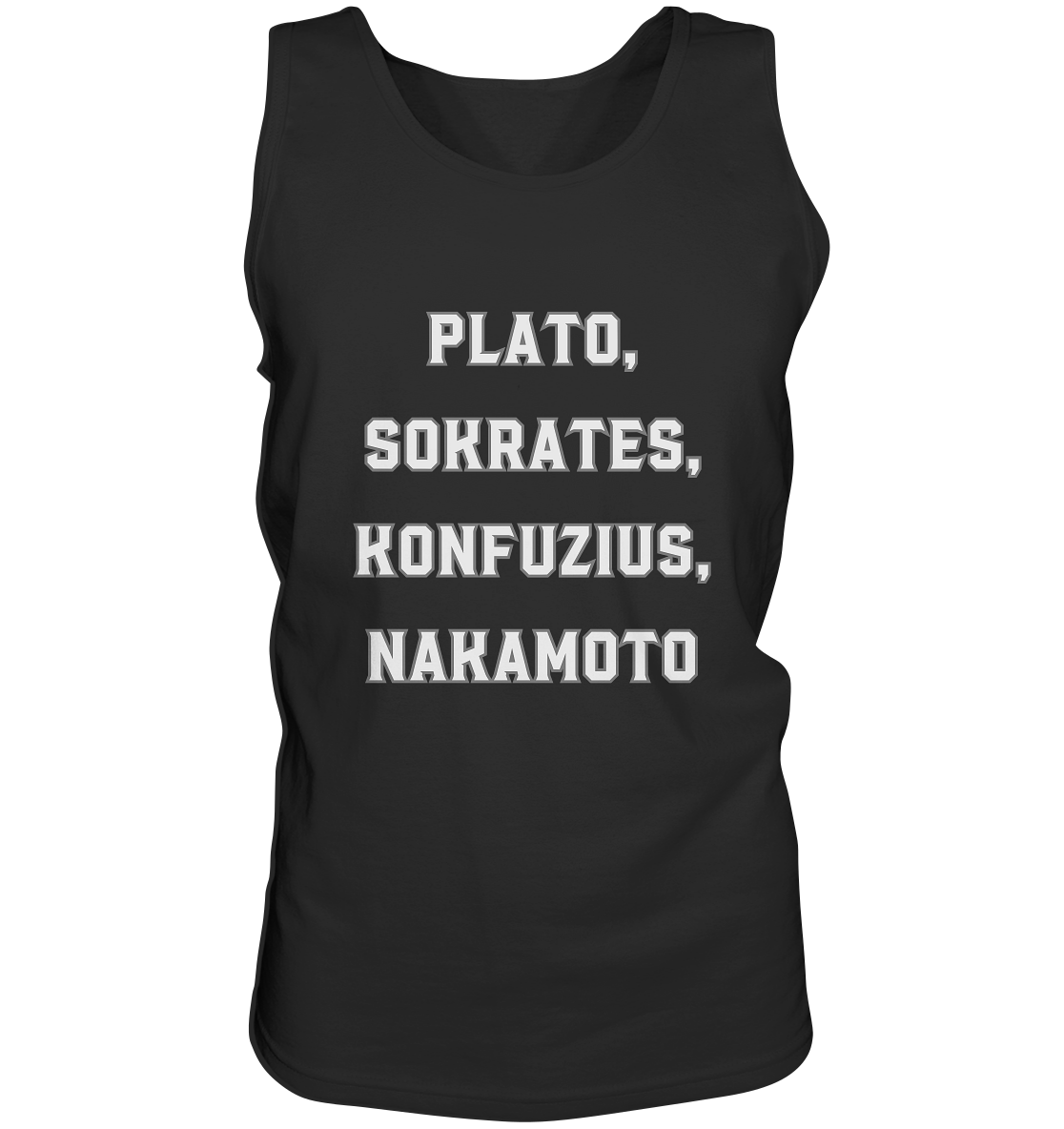 PLATO, SOKRATES, KONFUZIUS, NAKAMOTO - Tank-Top