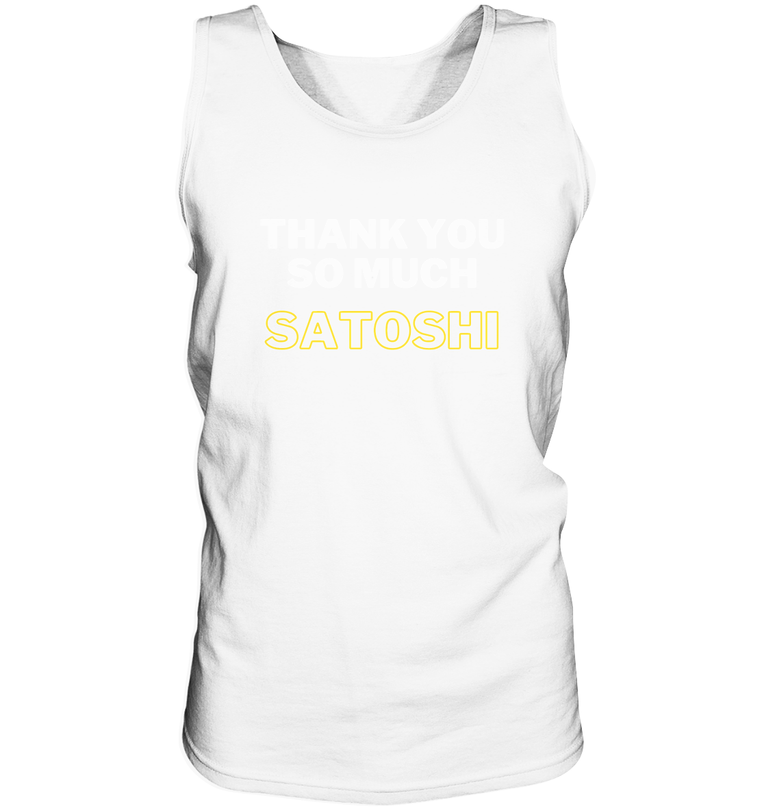 THANK YOU SO MUCH SATOSHI (weiss / gelb) - Tank-Top