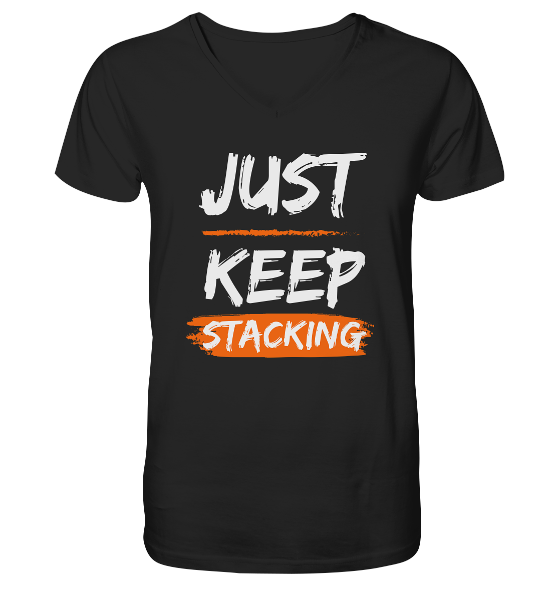 JUST KEEP STACKING - V-Neck Shirt