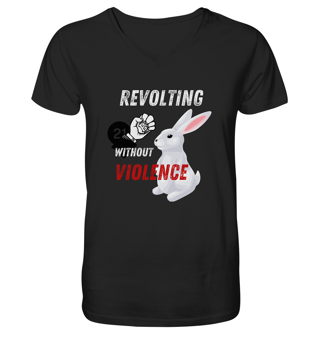 REVOLTING WITHOUT VIOLENCE - V-Neck Shirt