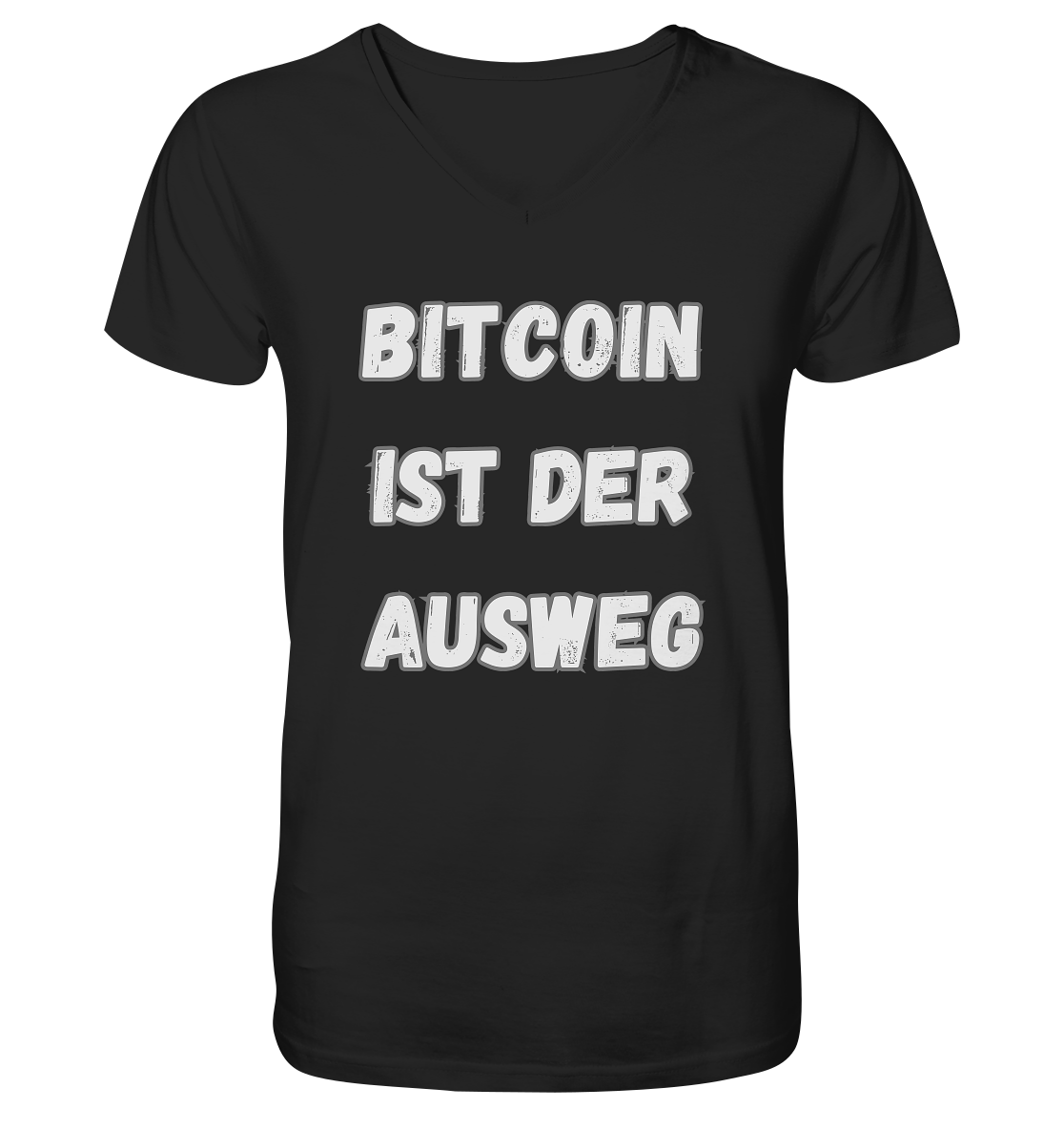 BITCOIN IST DER AUSWEG - V-Neck Shirt