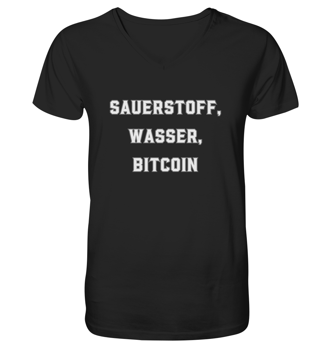 Sauerstoff, Wasser, Bitcoin - V-Neck Shirt