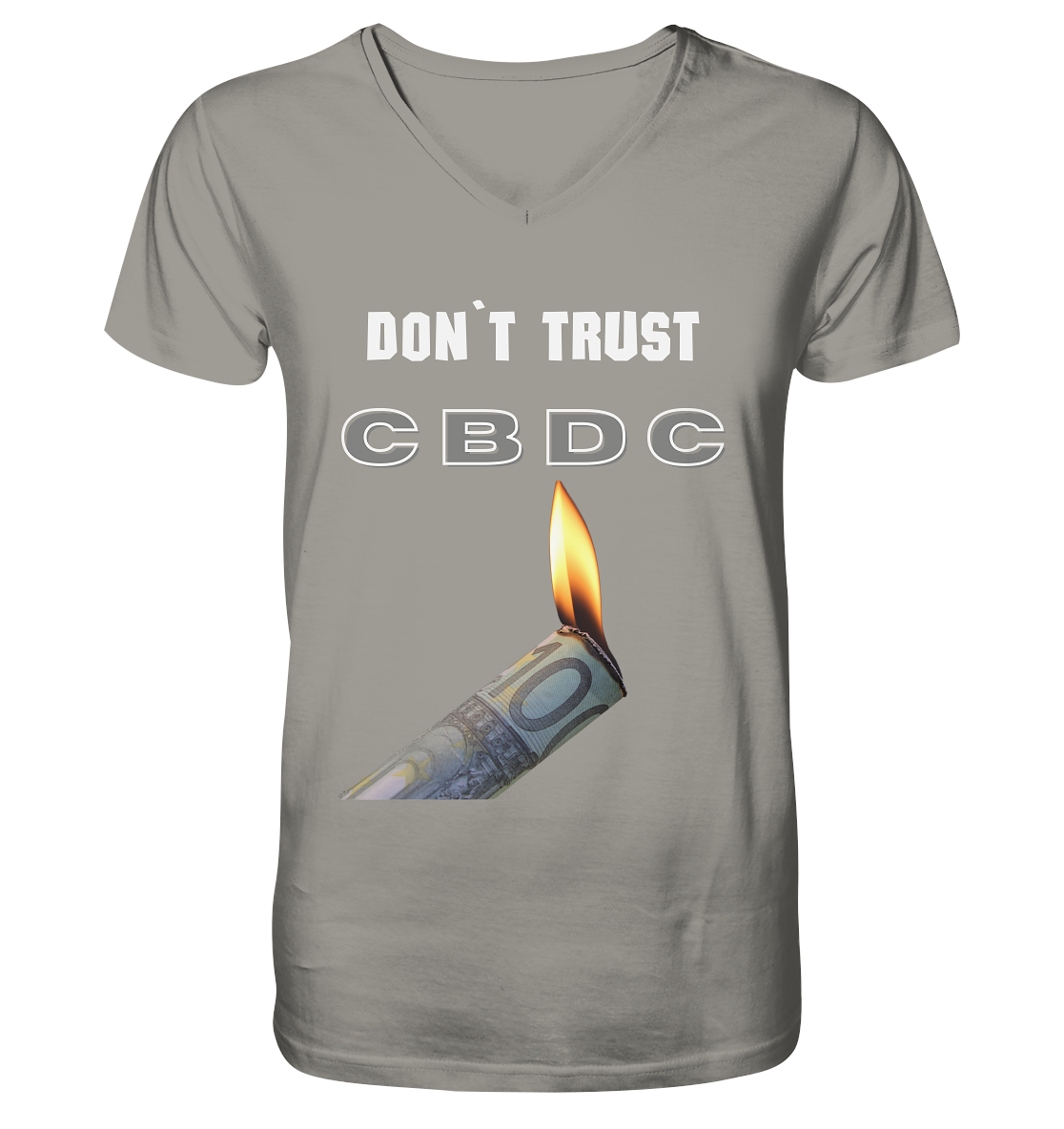 DON`T TRUST CBDC - V-Neck Shirt