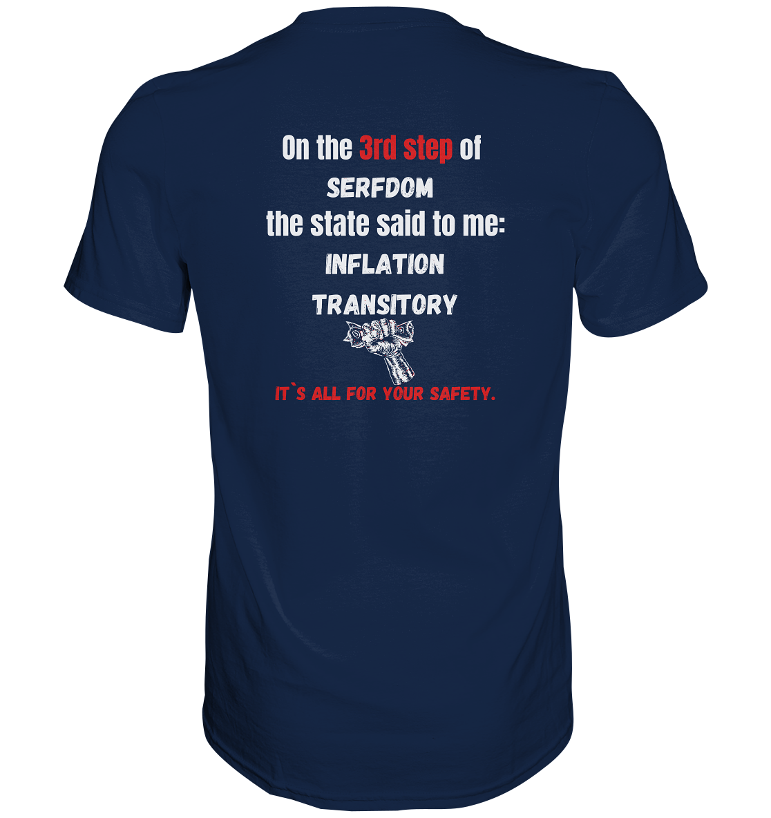 3rd step of serfdom - INFLATION TRANSITORY - RÜCKENDRUCK (Herren, Men)  - Classic Shirt
