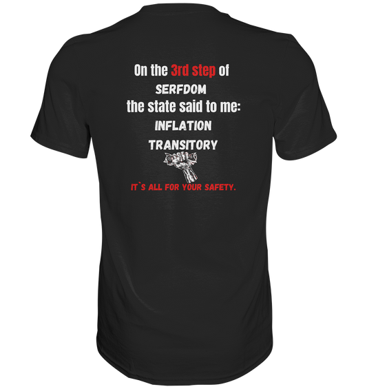3rd step of serfdom - INFLATION TRANSITORY - RÜCKENDRUCK (Herren, Men)  - Classic Shirt