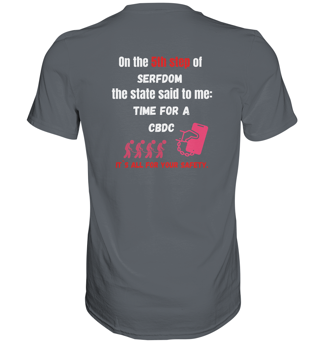 5th step of serfdom - TIME FOR A CBDC - RÜCKENDRUCK (Herren, Men) - Classic Shirt