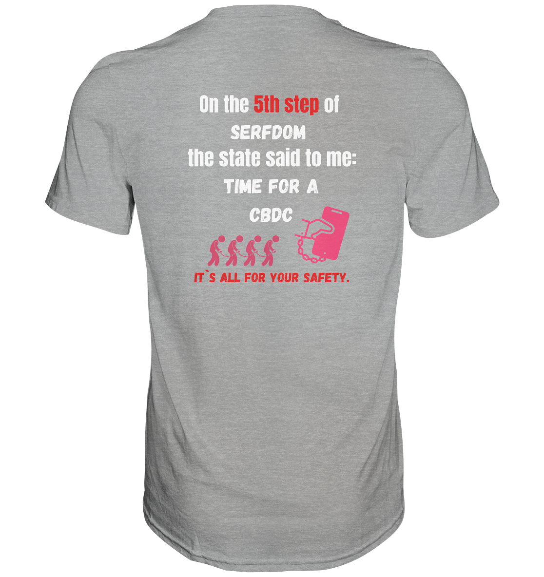 5th step of serfdom - TIME FOR A CBDC - RÜCKENDRUCK (Herren, Men) - Classic Shirt
