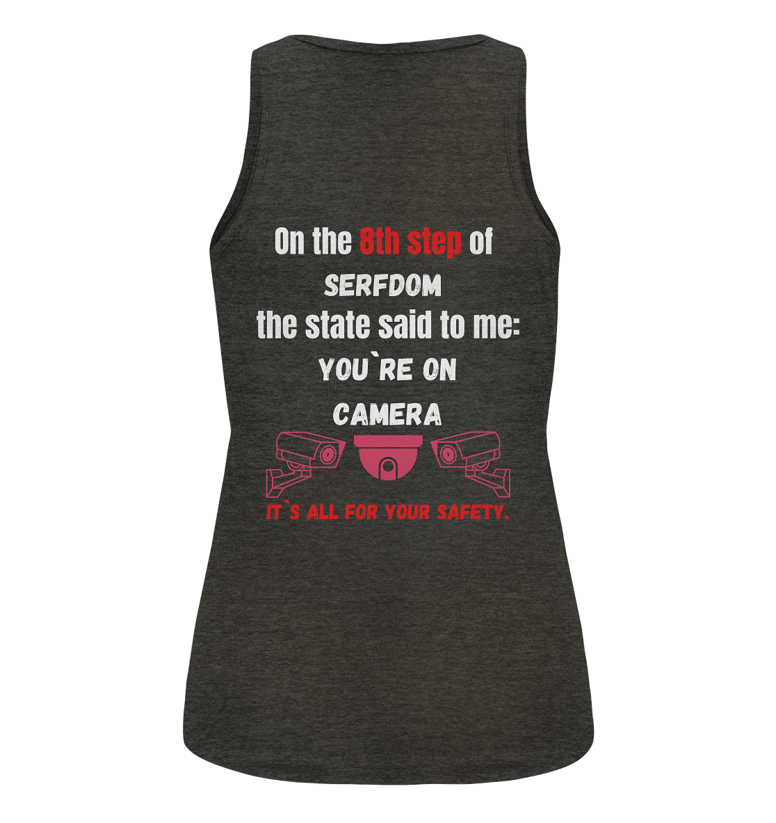 8th step of serfdom the state said to me: YOU`RE ON CAMERA # RÜCKENDRUCK # (Ladies Collection 21% Rabatt bis zum Halving 2024) - Ladies Organic Tank-Top