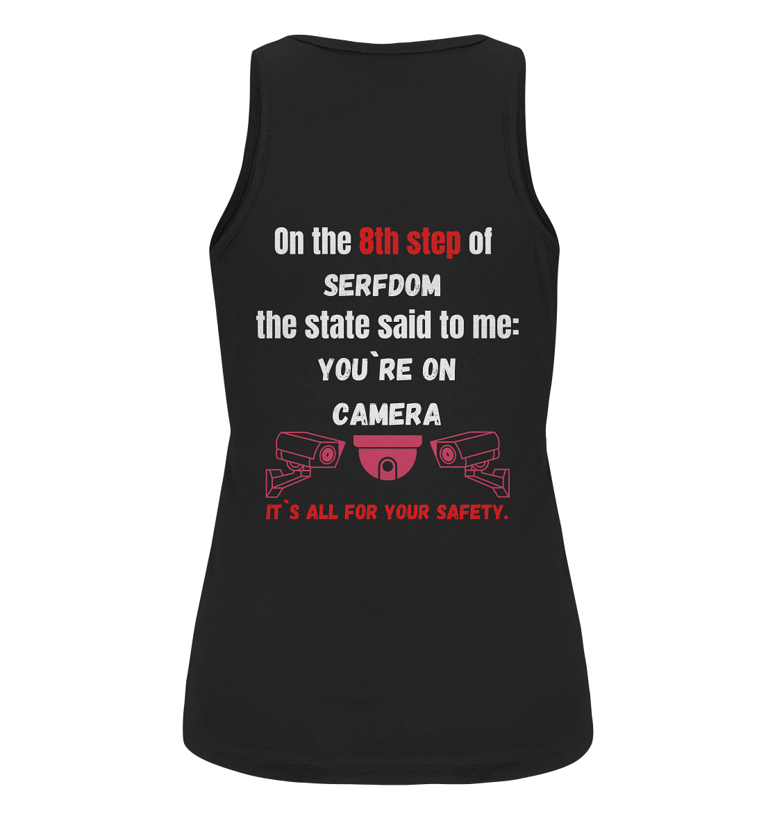 8th step of serfdom the state said to me: YOU`RE ON CAMERA # RÜCKENDRUCK # (Ladies Collection 21% Rabatt bis zum Halving 2024) - Ladies Organic Tank-Top