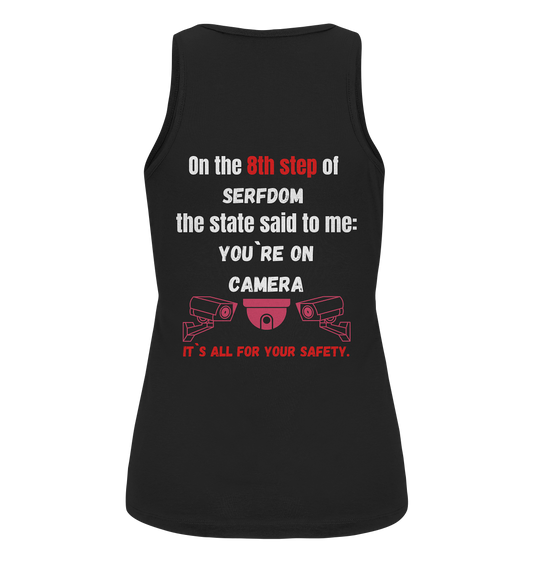 8th step of serfdom the state said to me: YOU`RE ON CAMERA # RÜCKENDRUCK # (Ladies Collection 21% Rabatt bis zum Halving 2024) - Ladies Organic Tank-Top