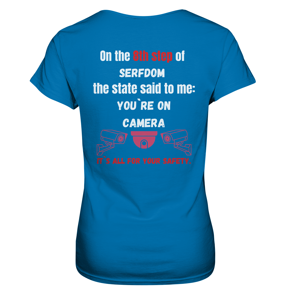 8th step of serfdom the state said to me: YOU`RE ON CAMERA # RÜCKENDRUCK # (Ladies Collection 21% Rabatt bis zum Halving 2024) - Ladies Premium Shirt