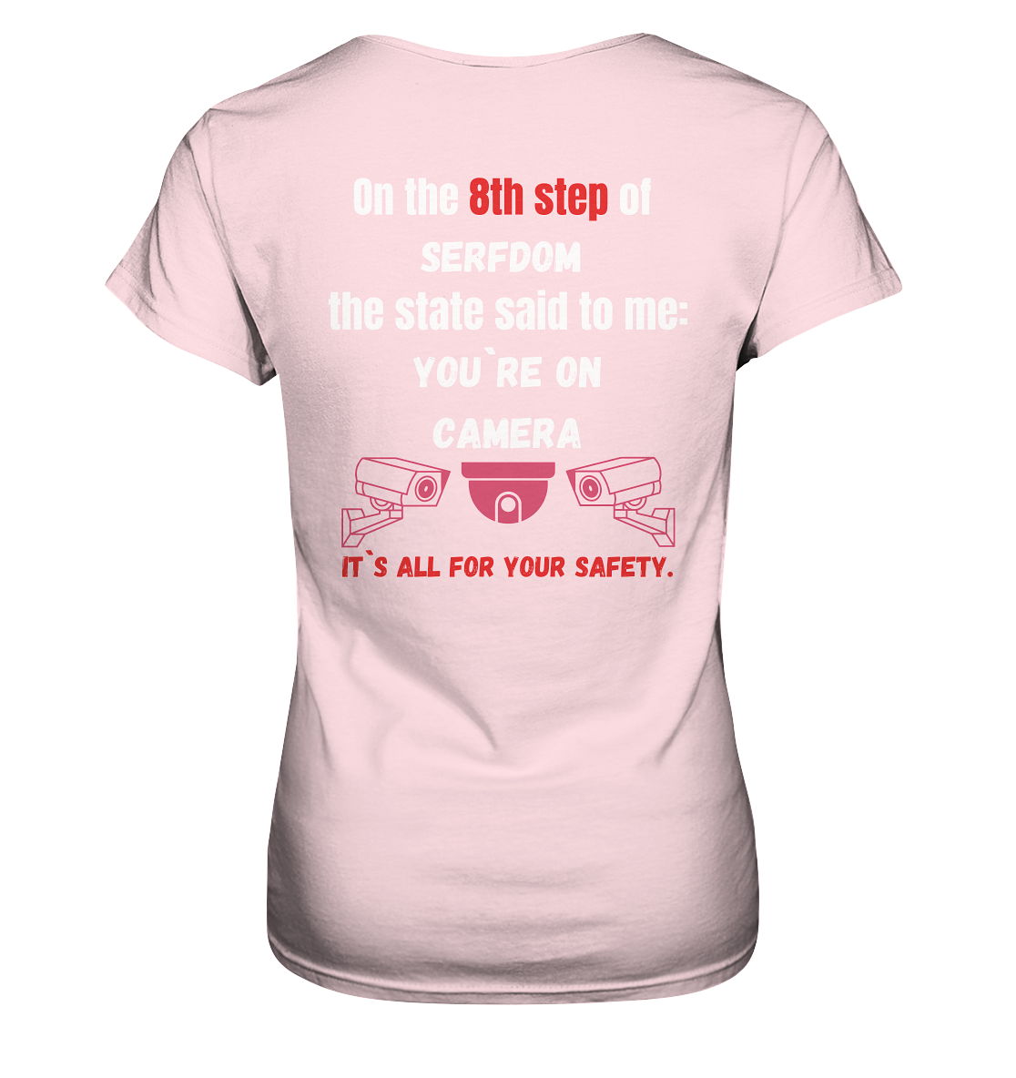 8th step of serfdom the state said to me: YOU`RE ON CAMERA # RÜCKENDRUCK # (Ladies Collection 21% Rabatt bis zum Halving 2024) - Ladies Premium Shirt