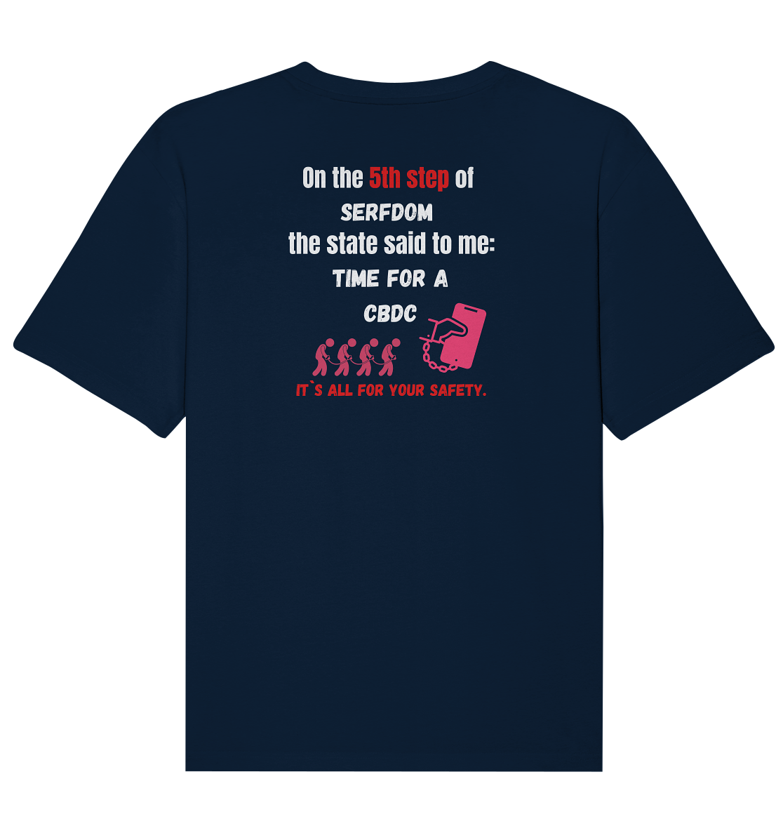 5th step of serfdom - TIME FOR A CBDC - RÜCKENDRUCK (Herren, Men) - Organic Relaxed Shirt