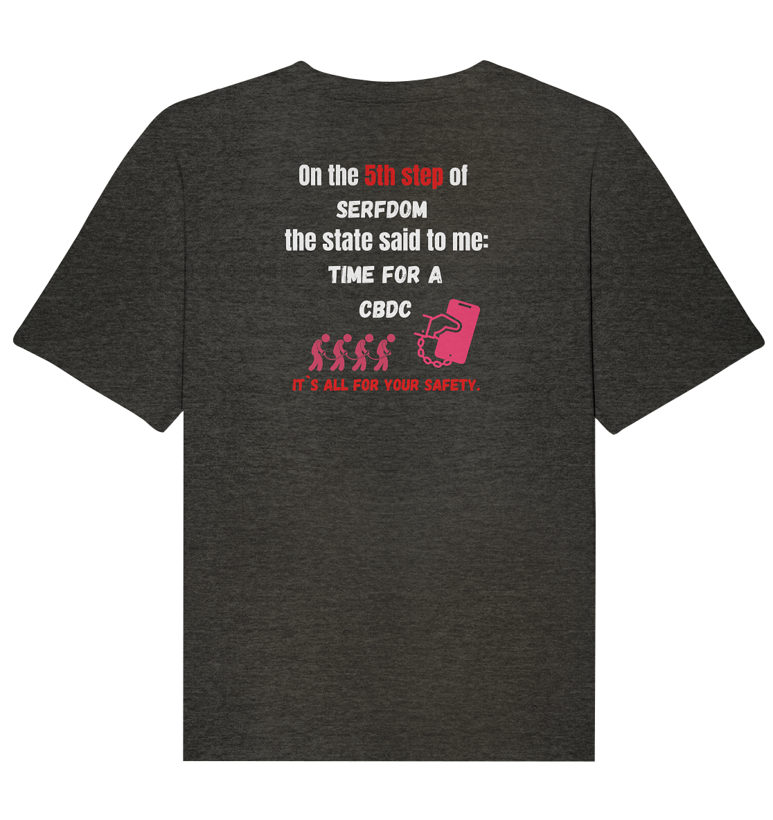 5th step of serfdom - TIME FOR A CBDC - RÜCKENDRUCK (Herren, Men) - Organic Relaxed Shirt