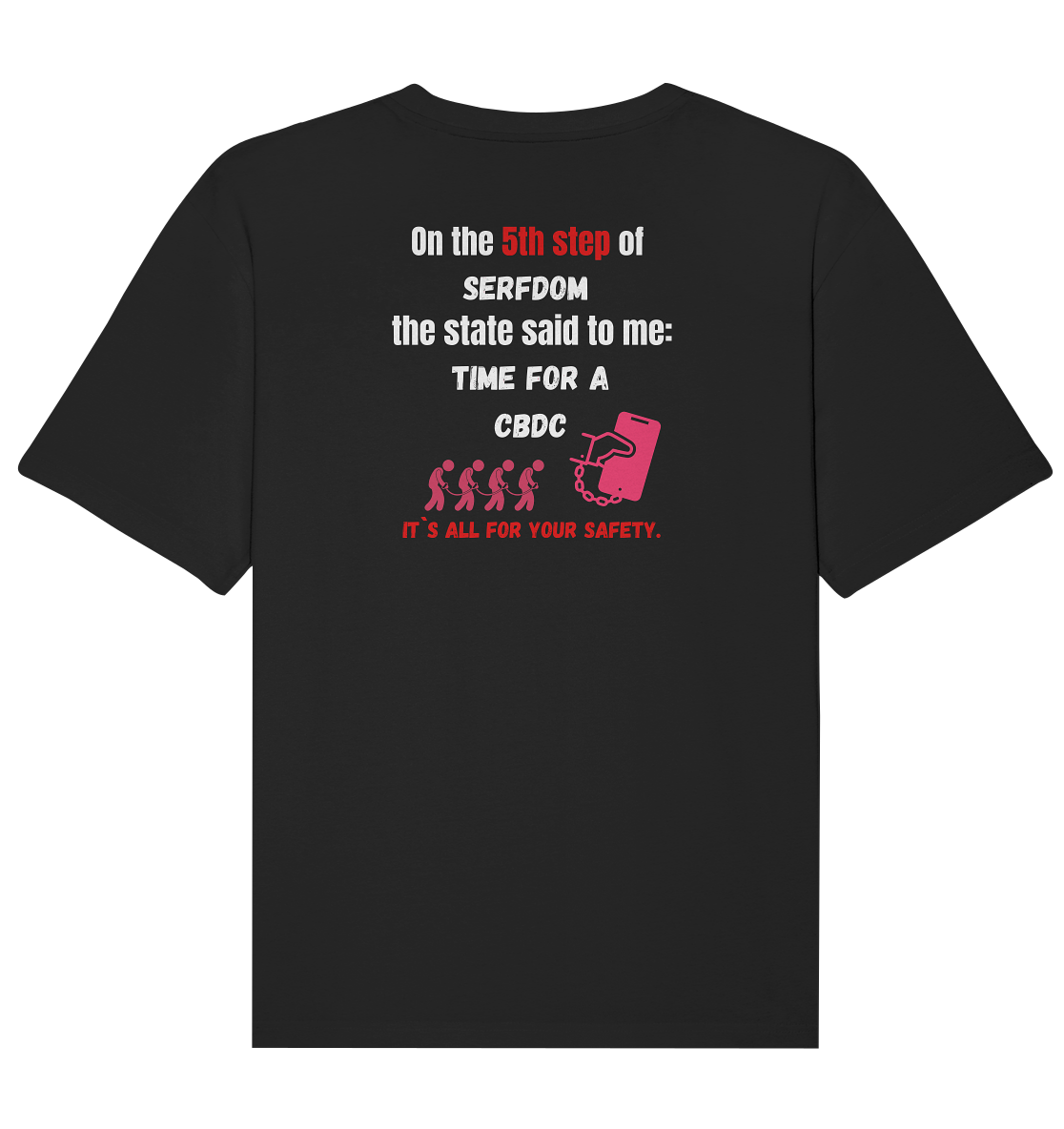 5th step of serfdom - TIME FOR A CBDC - RÜCKENDRUCK (Herren, Men) - Organic Relaxed Shirt