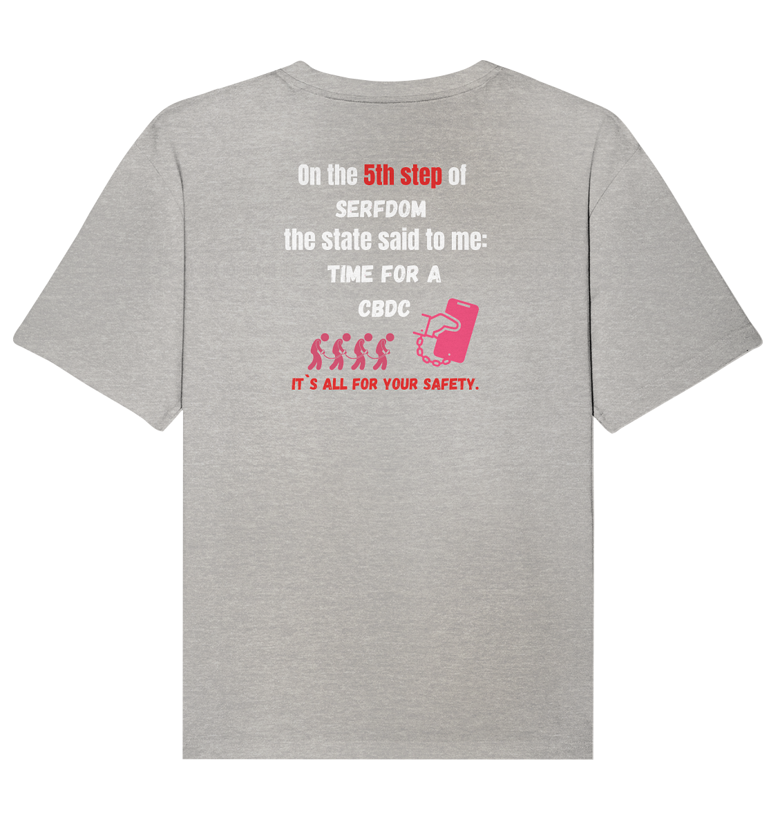 5th step of serfdom - TIME FOR A CBDC - RÜCKENDRUCK (Herren, Men) - Organic Relaxed Shirt