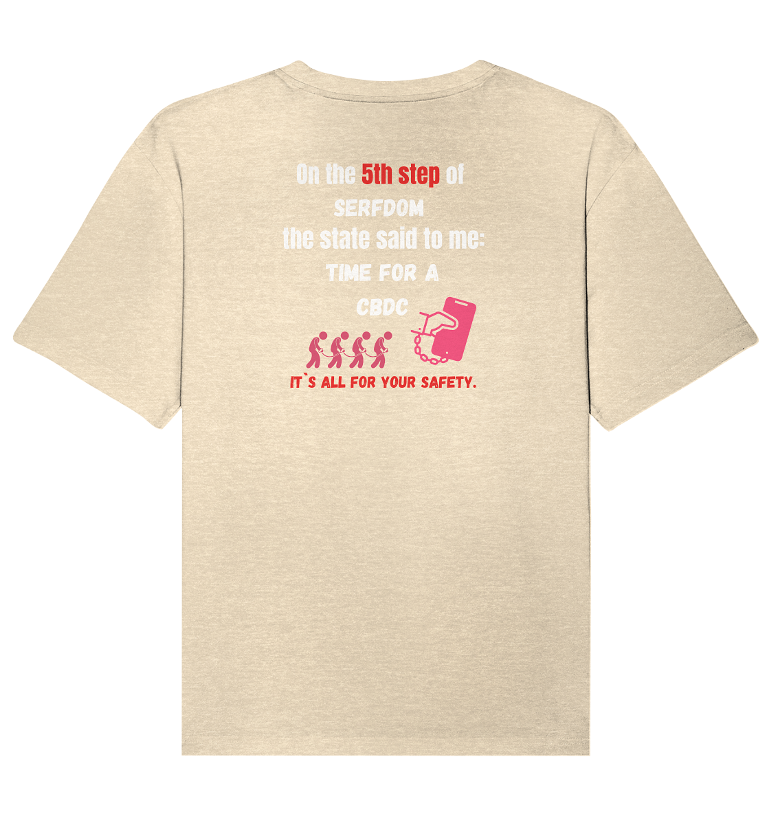 5th step of serfdom - TIME FOR A CBDC - RÜCKENDRUCK (Herren, Men) - Organic Relaxed Shirt