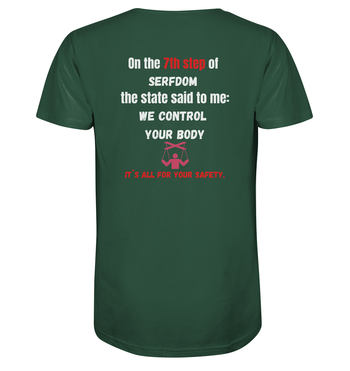 7th step of serfdom - WE CONTROL YOUR BODY - RÜCKENDRUCK (Herren, Men) - Organic Shirt