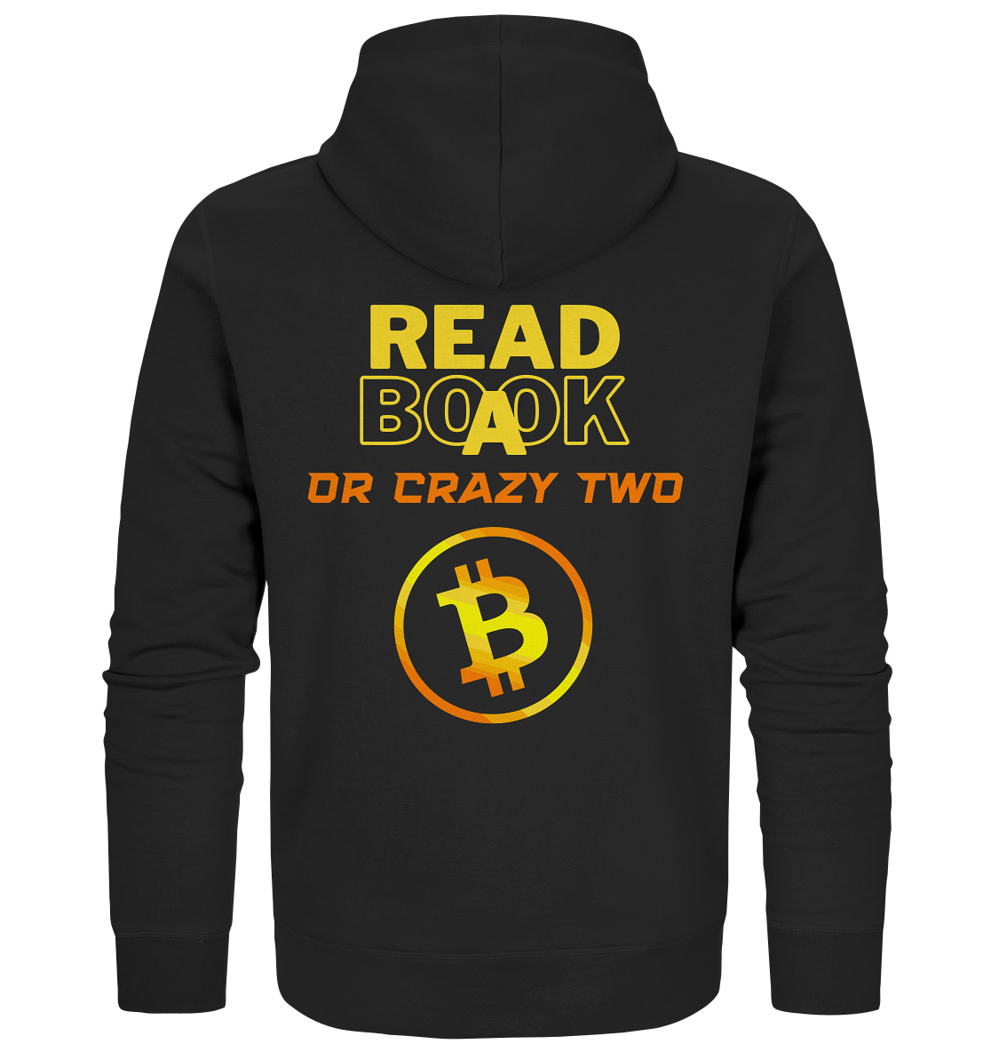 READ A BOOK or CRAZY TWO - (Schrift "crazy" in orange) - Organic Zipper