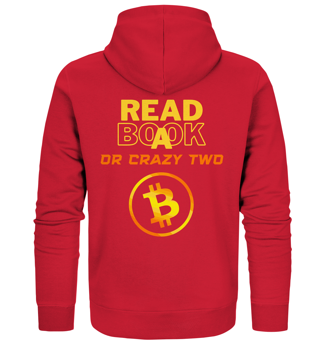 READ A BOOK or CRAZY TWO - (Schrift "crazy" in orange) - Organic Zipper