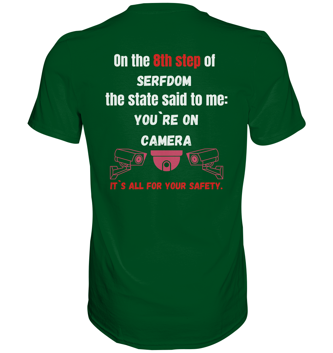 8th step of serfdom the state said to me: YOU`RE ON CAMERA # RÜCKENDRUCK # (Ladies Collection 21% Rabatt bis zum Halving 2024) - Premium Shirt