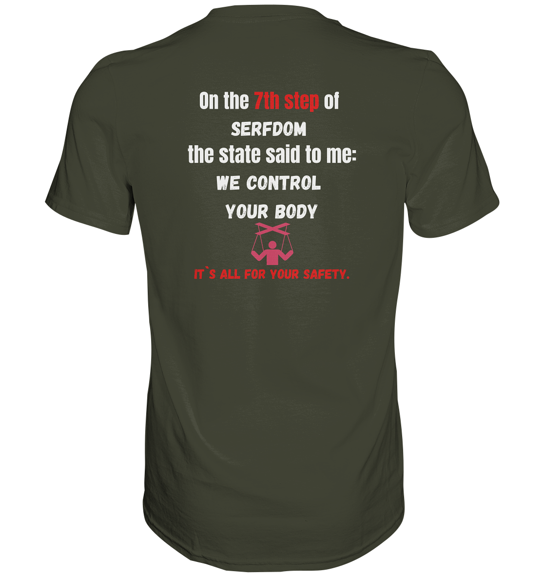 7th step of serfdom - WE CONTROL YOUR BODY - RÜCKENDRUCK (Herren, Men) - Premium Shirt