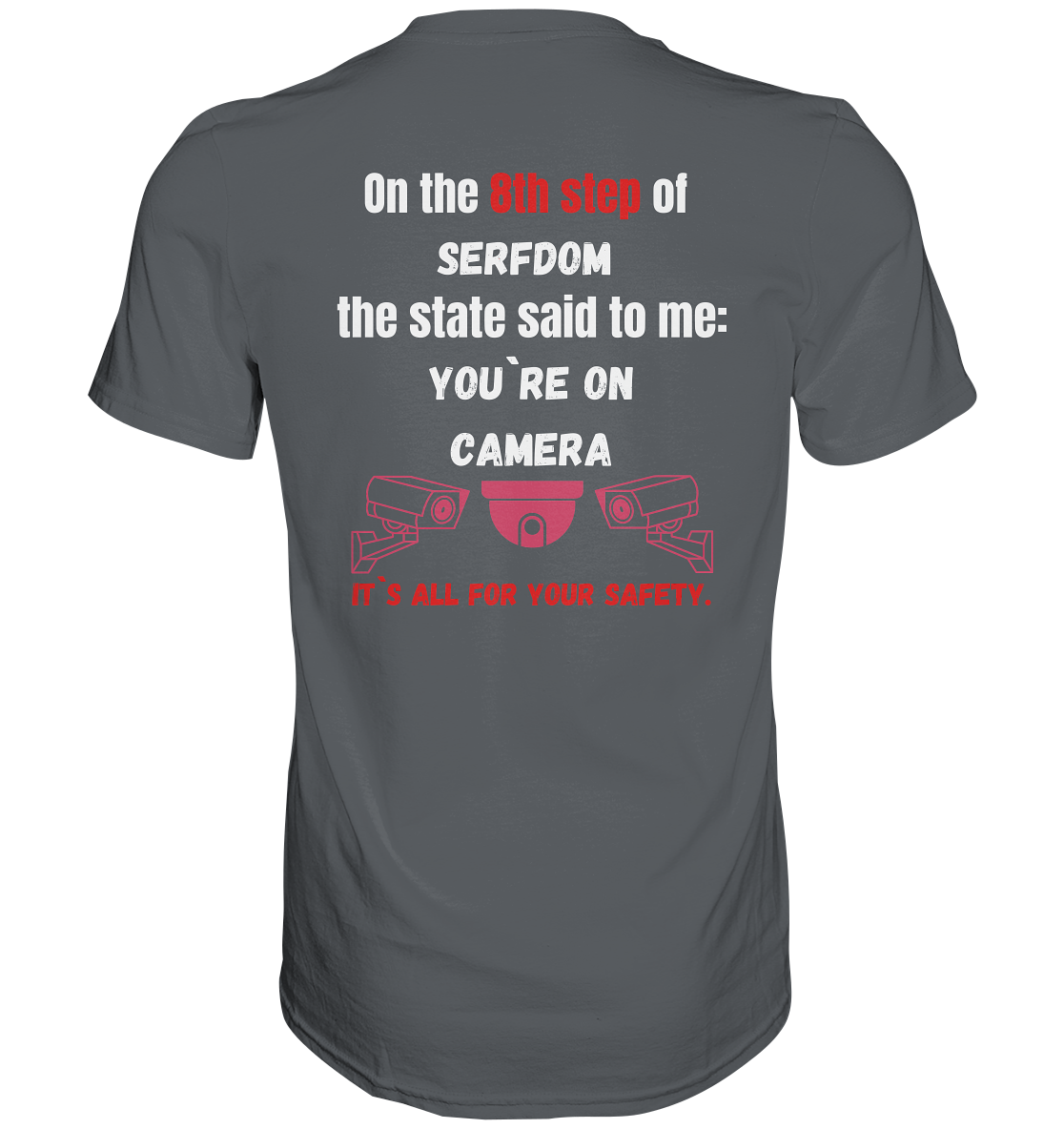 8th step of serfdom the state said to me: YOU`RE ON CAMERA # RÜCKENDRUCK # (Ladies Collection 21% Rabatt bis zum Halving 2024) - Premium Shirt