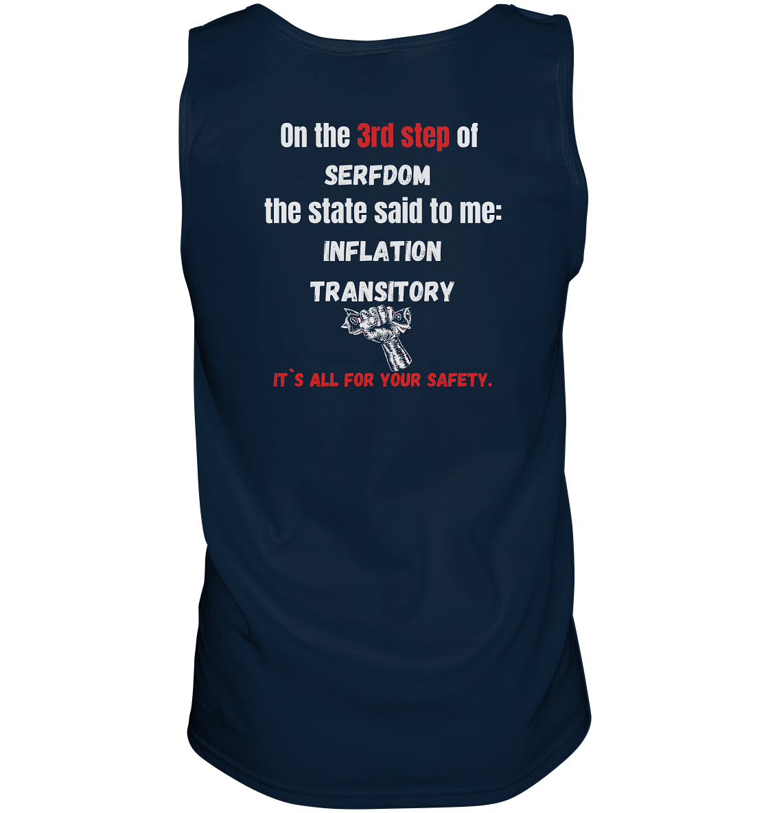 3rd step of serfdom - INFLATION TRANSITORY - RÜCKENDRUCK (Herren, Men)  - Tank-Top