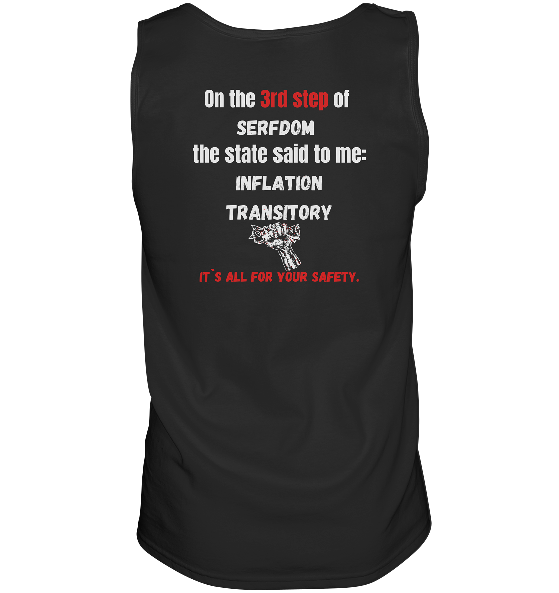 3rd step of serfdom - INFLATION TRANSITORY - RÜCKENDRUCK (Herren, Men)  - Tank-Top