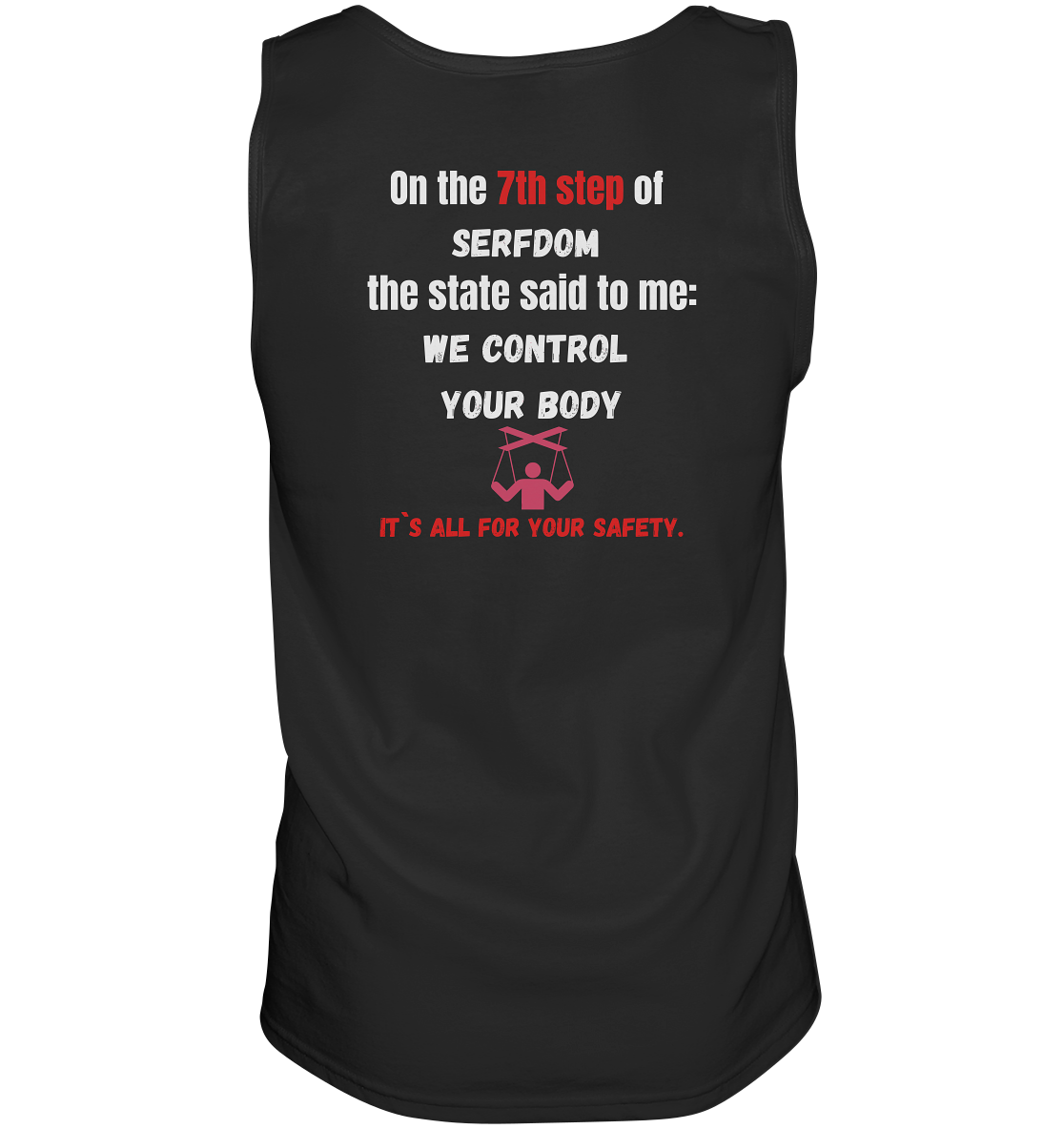 7th step of serfdom - WE CONTROL YOUR BODY - RÜCKENDRUCK (Herren, Men) - Tank-Top