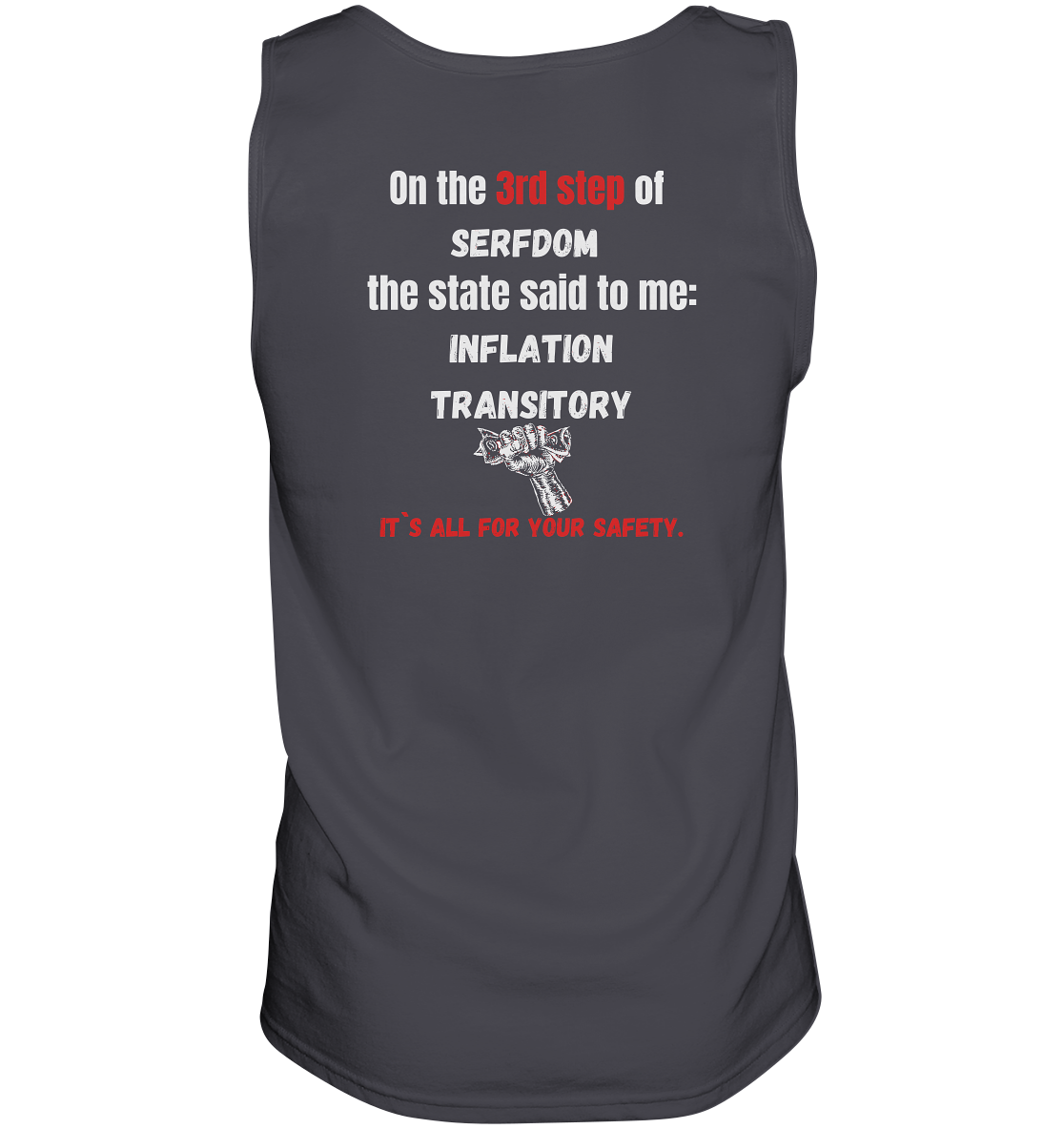 3rd step of serfdom - INFLATION TRANSITORY - RÜCKENDRUCK (Herren, Men)  - Tank-Top