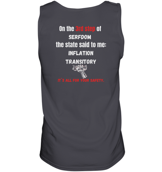3rd step of serfdom - INFLATION TRANSITORY - RÜCKENDRUCK (Herren, Men)  - Tank-Top