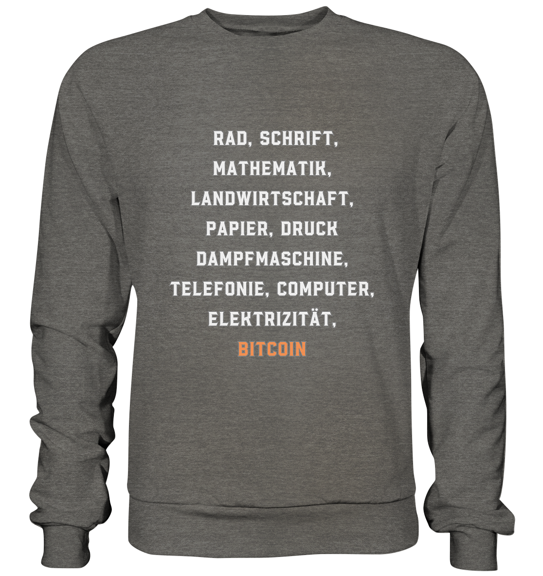 Erfindungen vom Rad bis zu BITCOIN - Basic Sweatshirt