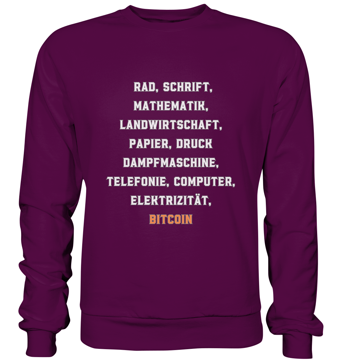 Erfindungen vom Rad bis zu BITCOIN - Basic Sweatshirt