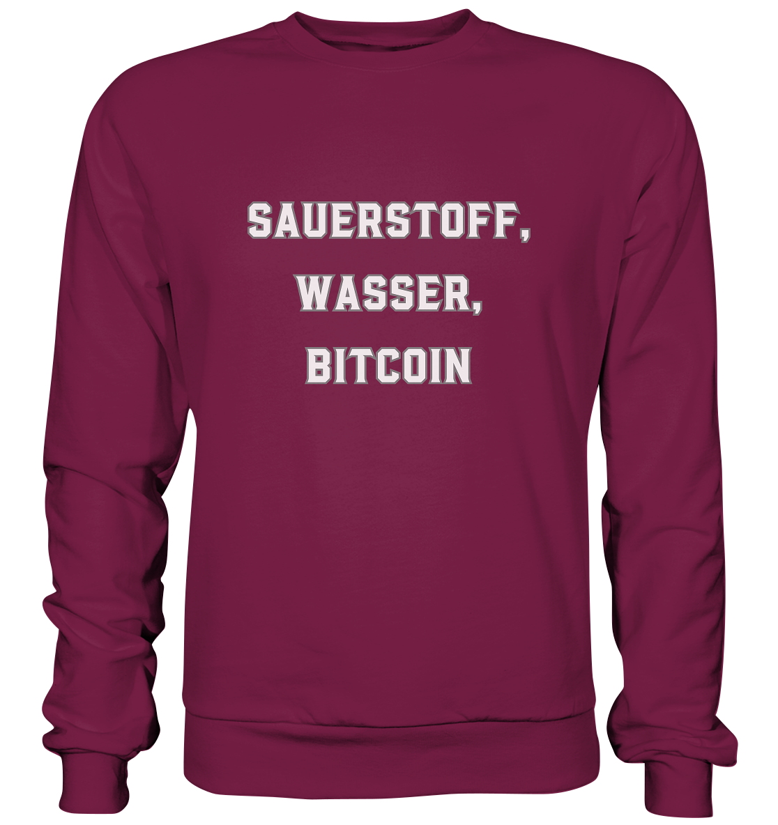 Sauerstoff, Wasser, Bitcoin - Basic Sweatshirt