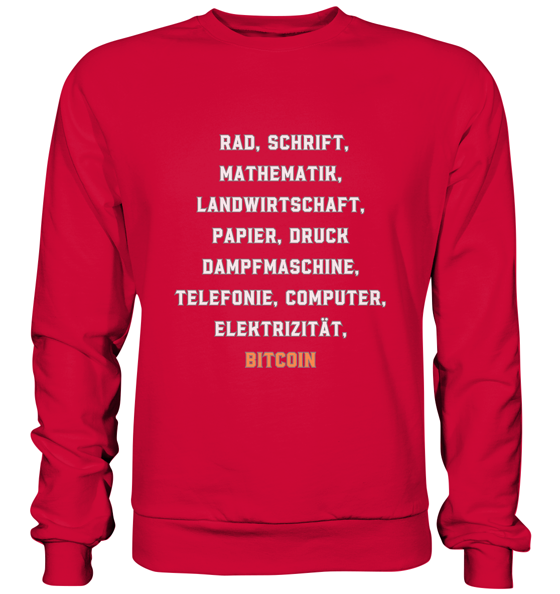 Erfindungen vom Rad bis zu BITCOIN - Basic Sweatshirt
