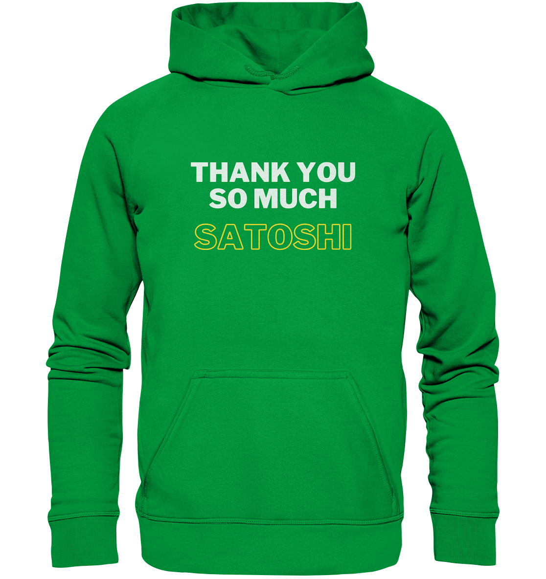 THANK YOU SO MUCH SATOSHI (weiss / gelb)  - Basic Unisex Hoodie