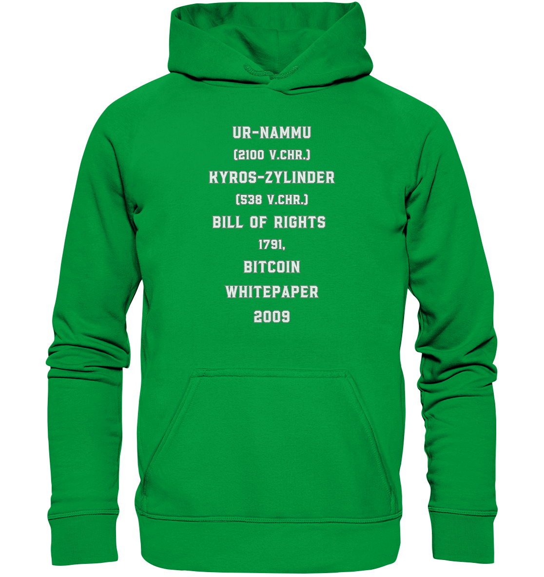 UR-NAMMU, KYROS-ZYLINDER, BILL OF RIGHTS, BITCOIN WHITEPAPER - Basic Unisex Hoodie