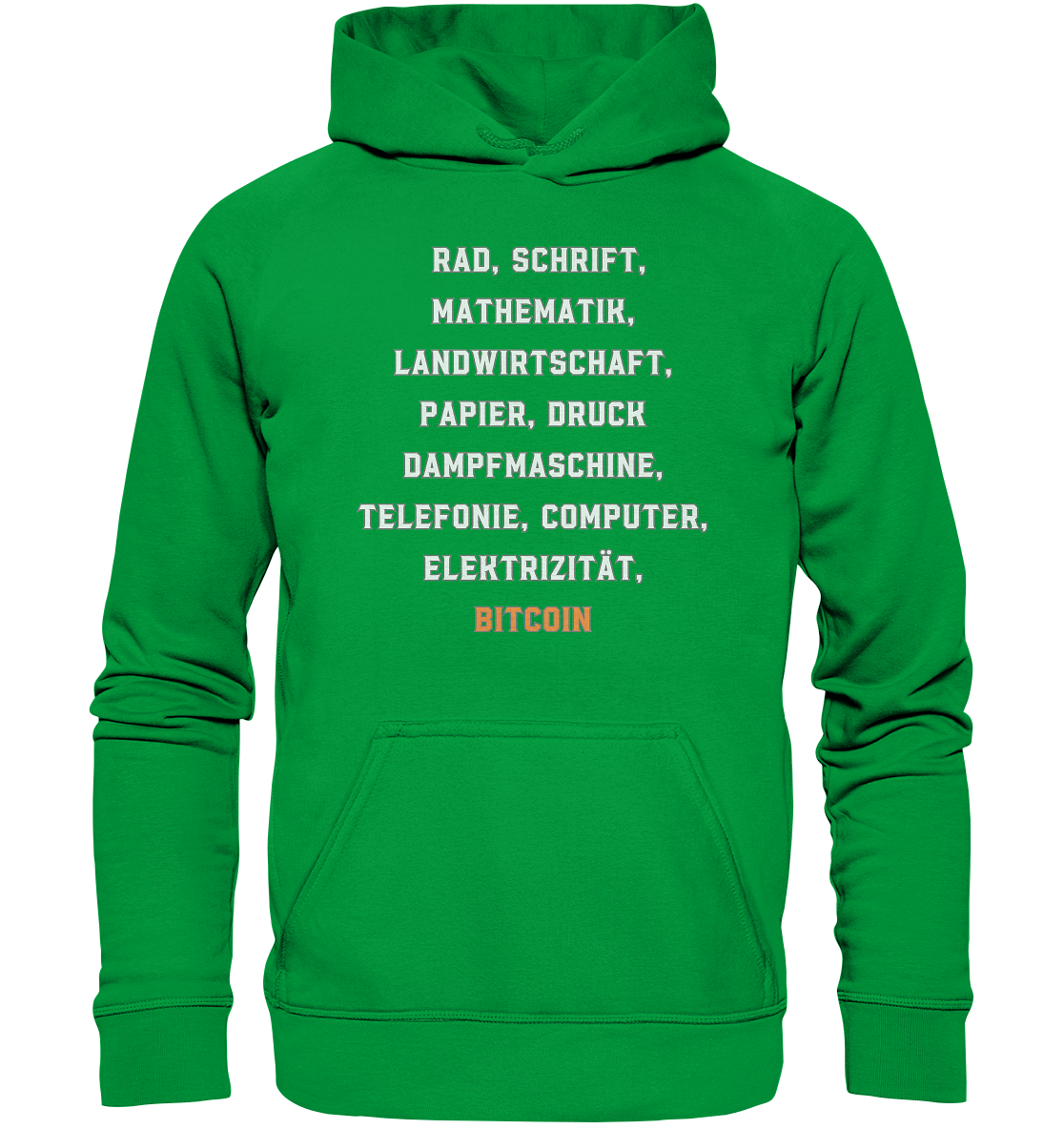 Erfindungen vom Rad bis zu BITCOIN - Basic Unisex Hoodie