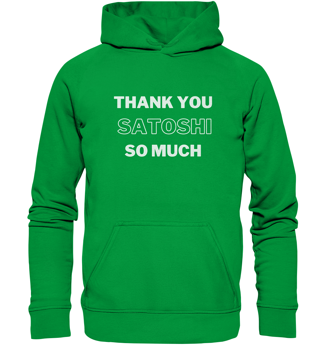 THANK YOU SO MUCH SATOSHI (Version pure white) - Basic Unisex Hoodie