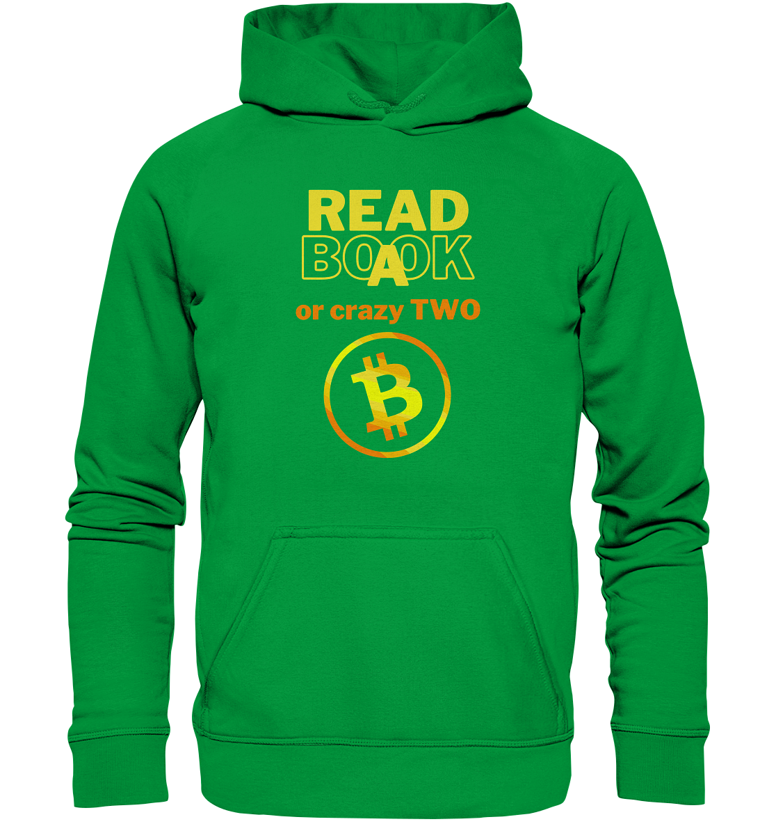 READ A BOOK or CRAZY TWO - (Variante crazy in orange) - Basic Unisex Hoodie